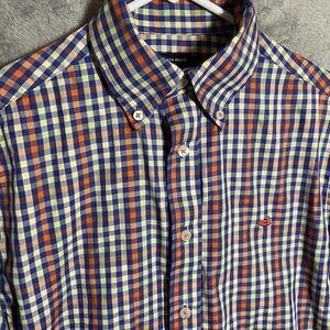 Southern Marsh Shirt Men's Small Colorful Gingham Check Button Down Logo